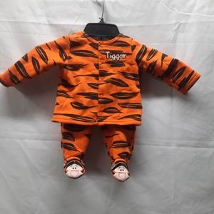 Disney Baby Tigger 2 piece footie pant and snap front sweatshirt 3/6M